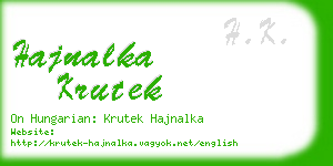 hajnalka krutek business card